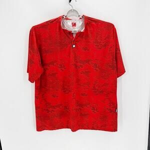 Greater Half GH Polo Shirt Mens 3XL red Camo Performance Stretch Golf